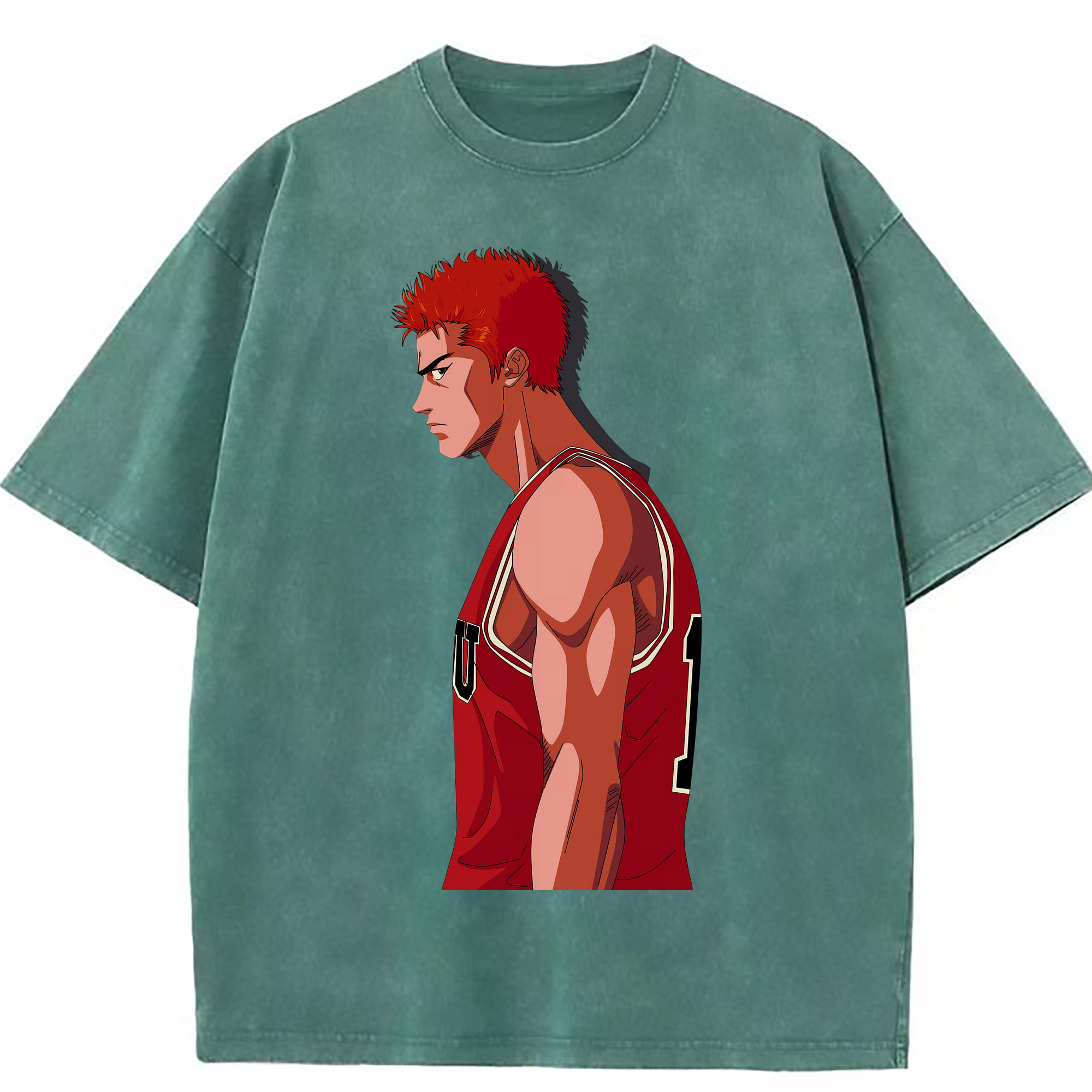 （画像用） SLAM DUNK／スラムダンク 綿100% ヴィンテージ風 半袖Tシャツ（フロントプリント）